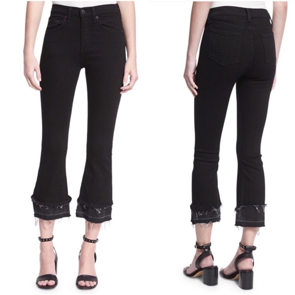 NWT [ rag & bone ] Crop Flare Released-Hem Jeans - Picture 2 of 8